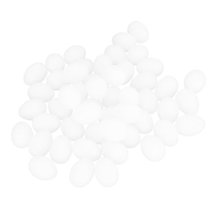 M Buder 50PCS Solid Plastic Simulation Fake Pigeon Eggs for Hatching Induction, Durable Lifelike Dummy Bird Eggs for Nesting, 8.66 in / 22 cm Pack, White