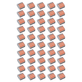 M Buder 50Pcs Push Wire Wiring Connector PCT-214 Mini Fast Compact Connect Terminal Blocks Paralleler Universal Quick Connect For Electrical Wiring Projects Safe And Reliable Push-In Conductor