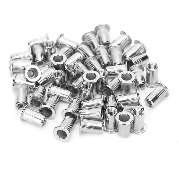 M Buder 50Pcs Stainless Steel Rivet Nut Ribbing M5 Fastener Hardware Industrial Supplies