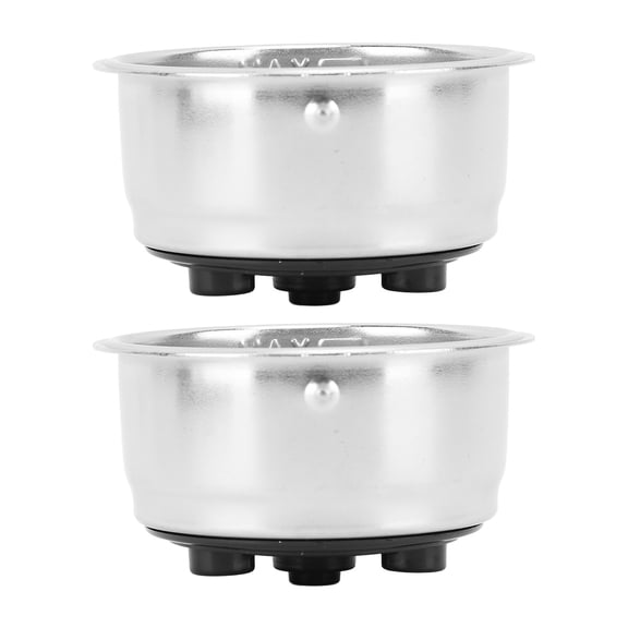 M Buder 51mm 2 Cups Portafilter Filter Basket Stainless Steel Coffee Filter Basket for Delonghi Coffee Machine Portafilter Reusable Double Cup Replacement Accessory (2.0 inches / 51 mm)