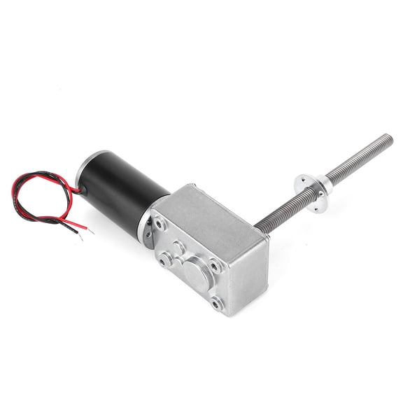 M Buder 5840-31ZY Worm Gear Motor High Torsion DC 12V 100 RPM Reduction Ratio 100 with 8mm Screw Shaft Flange for Electric Window Door DIY Applications