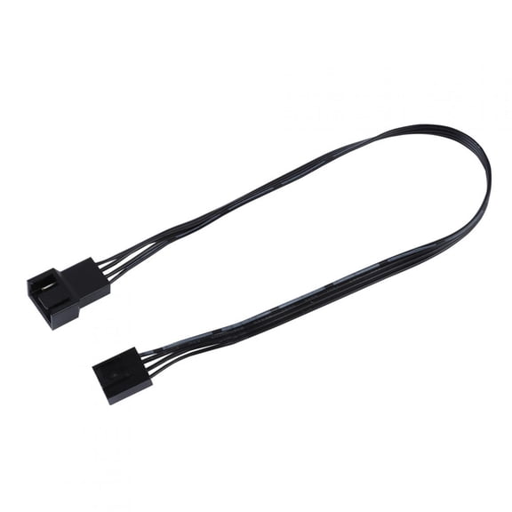 M Buder 5PCS 4PIN Fan Power Extension Cable, Heavy Duty 10.63 inches / 27 cm PWM Connector Case Fan Extension Power Cord Set for Desktop Computer PC Internal Motherboard Cooling Fan Setup, Black