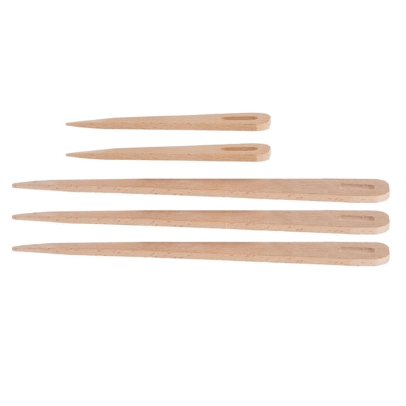 M Buder 5PCS DIY Wooden Big Eye Knitting Needles Set Tapestry Weaving Crafts Tools (7.9 in / 20 cm & 4.3 in / 11 cm)