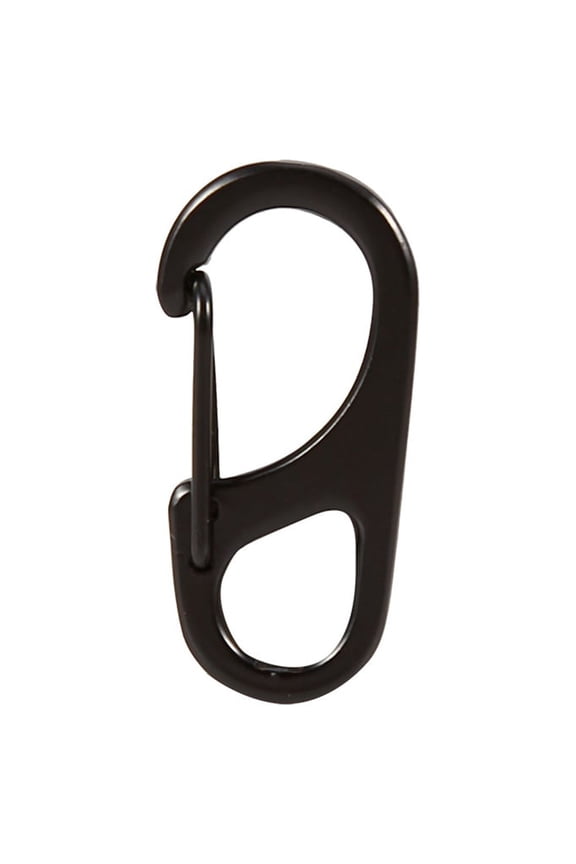 5PCS EDC Useful Metal Alloy Durable Quick Release Clip Key Ring Keychain Carabiner, Black, 1.18 inches / 3 cm, Multipurpose Spring Snap Hook for Camping, Hiking, Backpacks, Outdoor Activities