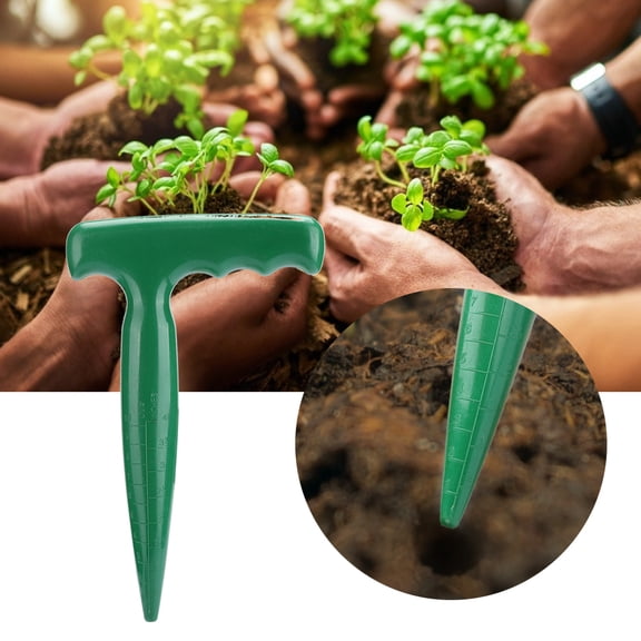 M Buder 5Pcs Handheld Plastic Garden Soil Puncher Digging Hole Tool for Seedling Transplanting Planting, Garden Puncher Set for Rapid Sowing (6.9 x 4.5 inches / 17.5 x 11.3 cm)