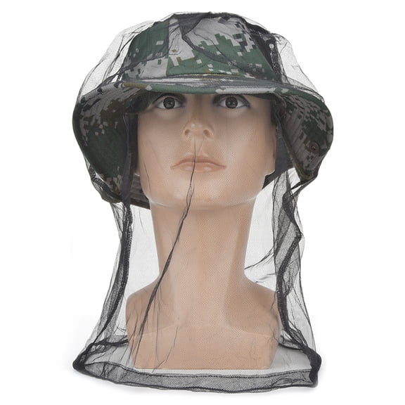 M Buder 5Pcs Outdoor Anti Dust Breathable Anti Mosquito Mesh Hat Insect Prevention Net Anti Bee for Fishing Travel Hiking (Black, 18.1 inches / 46.0 cm, 5 Count)[cite: 1]