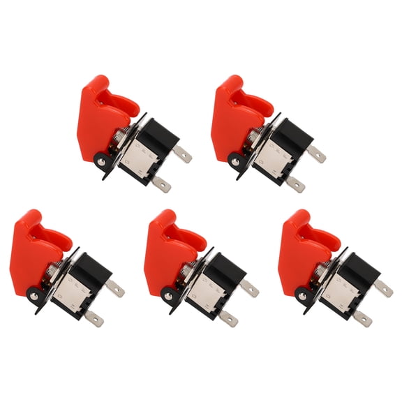 M Buder 5Pcs Toggle Switch 12V DC 25A 2 Pin Waterproof Rocker Switch for Vehicle Boat ATV Mower