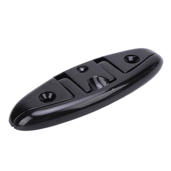 M Buder 5in Heavy Duty Black 316 Stainless Steel Boat Folding Cleat for Yachts, Speedboats, and Fishing Boats (5 inches / 12.7 cm)