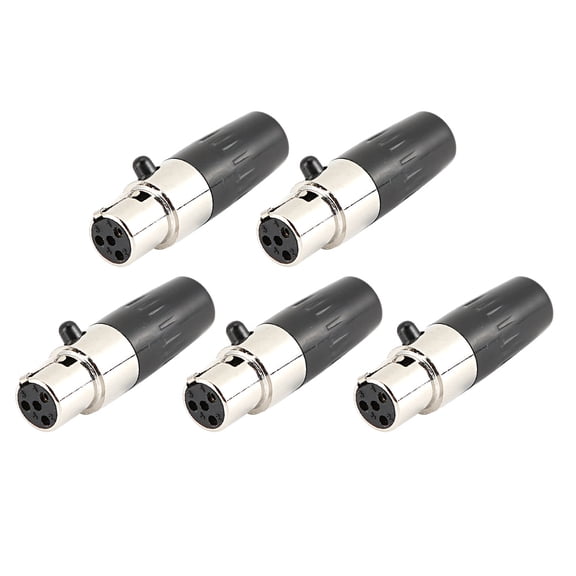 M Buder 5pcs 4-Core Female Plug Mini XLR Audio Microphone Connector[cite: 1]