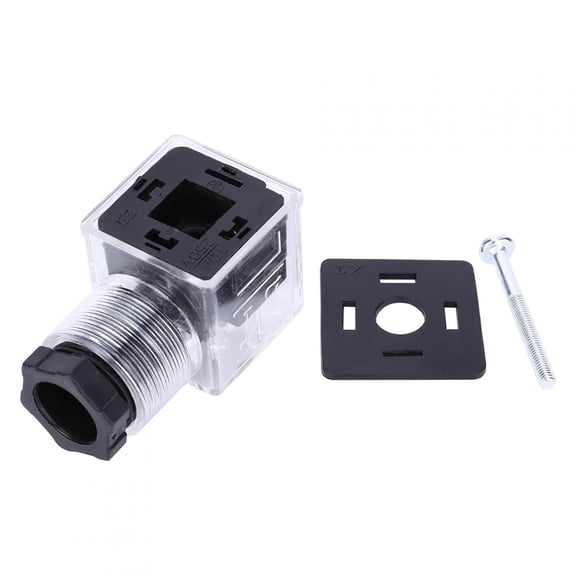 M Buder 5pcs Hydraulic Solenoid Coil Valve Plug with Lamp Transparent Universal AC 220V IP65 Protection 10A PA PC Material For Industrial Machine Replacement