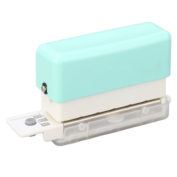 M Buder 6-Hole Loose Leaf Paper Punch Portable Circle Hole Puncher Mini Binding Machine for A5 B5 A4 Size Planner Scrapbooking Crafts, Green, 10 cm / 3.94 inches