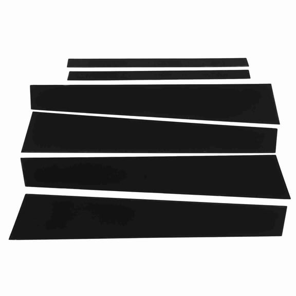 M Buder 6 Pcs B Pillar Posts Door Trim Glossy Black Exterior Side Door Window Cover Decal Replacement Set for Accord 8th Generation 2008-2012 Auto Body Upgrade (17.32 inches / 44 cm Length)