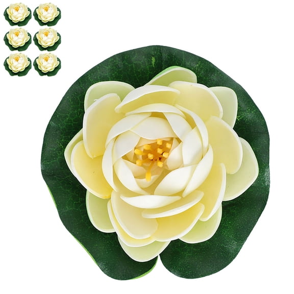 M Buder 6 Pcs Small Lotus Flower Mini Plastic Flowers Multicolored Simulation Floating Ornament for Aquarium Landscaping