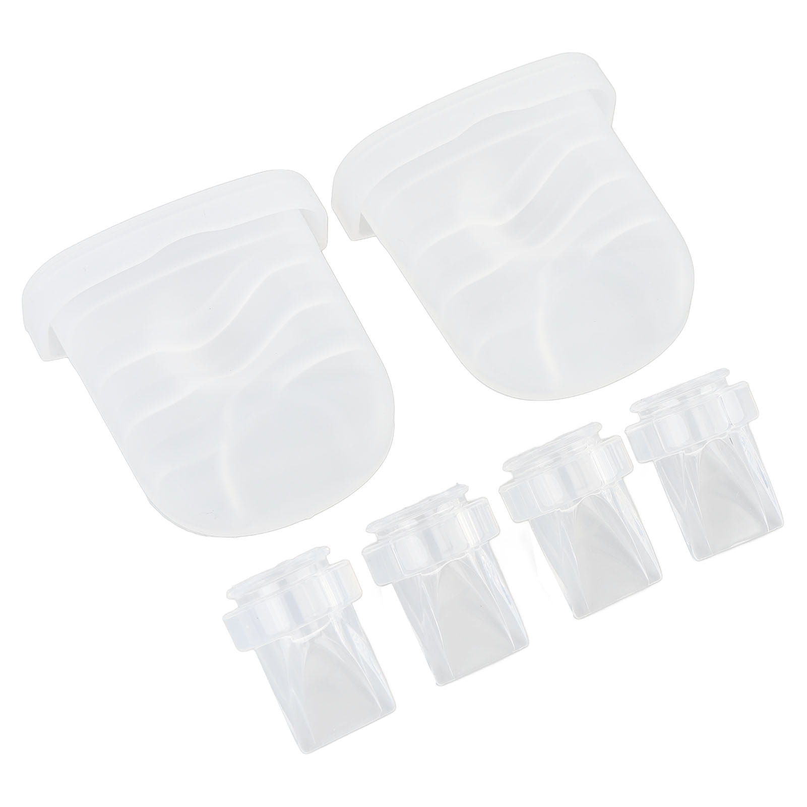M Buder 6-Piece Duckbill Valves & Silicone Diaphragm Replacement Accessories Compatible with S32 Breast Pump, Clear