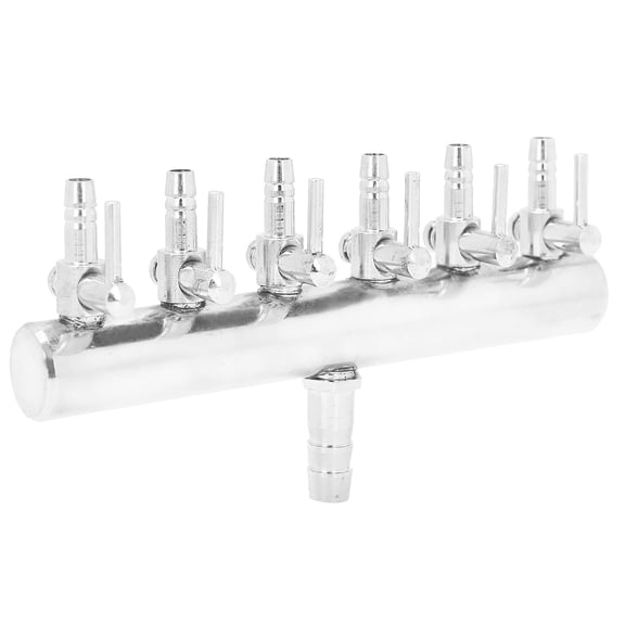 M Buder 6-Way Aquarium Air Flow Control Lever Valve Distributor Stainless Steel Fish Tank Splitter (4.5 inches / 11.5 cm)
