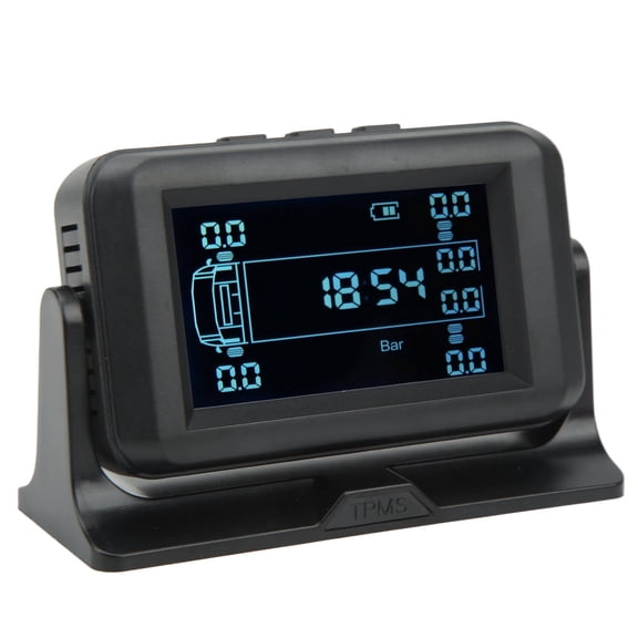 M Buder 6 Wheel Wireless Tire Pressure Monitor System Solar TPMS with 6 Sensors IP67 Waterproof RV Truck LCD Display 8 Bar (116 PSI) Built-in 5000mAh Battery