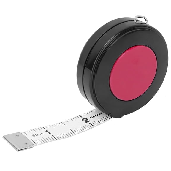 M Buder 60 Inches / 150 cm Soft Retractable Tape Measure Tailor Body Cloth Measuring Ruler for Sewing and Weight Loss Tracking, Red