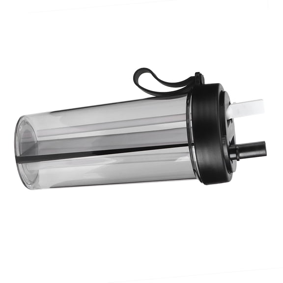 M Buder 600ml Innovative Dual Use Straw Water Bottle for Home Outdoor Camping, Black (20.2 oz / 600 ml)