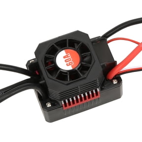 M Buder 60A Waterproof Dust Proof Sensorless Brushless Electric Speed Controller ESC for 1:10 1:12 Scale RC Car RC Accessory, Black (2 x 2.7 x 1.5 inches / 51.5 x 68.5 x 38.5 mm)