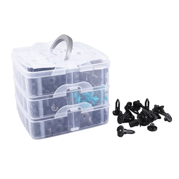 M Buder 635pcs Car Bumper Retainer Clips Auto Push Pin Rivets Set Door Panel Mudguard Fasteners Assortment Kit with Remover Tools