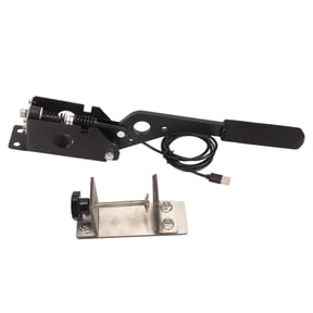 M Buder 64 Bit USB SIM Handbrake for PC Racing Games Linear E-Brake Compatible with Logi G27 G29 G920 T500 T300 Handle Grip Desk Clamp Included Black 51.2 inches / 130 cm