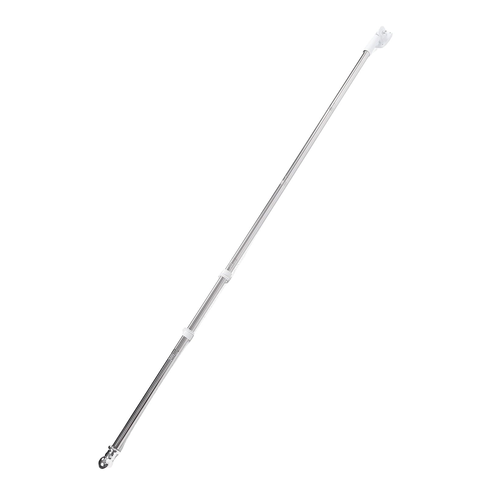 M Buder 6FT Flag Pole Kit Stainless Steel Anti Tangling Spinning Flagpole for House, 1 Inch Diameter Weather Proof Wall Mounted Metal Flag Pole Outside, Silver (1.8m / 70.8 in)