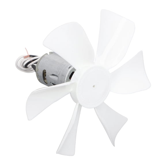 M Buder 6in RV Vent Fan Blade Replacement with 12V D-Shaft Motor, Bathroom Roof Exhaust Fan Compatible with Heng's, Elixir, Ventline, Jensen
