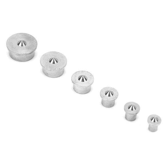 M Buder 6pcs Dowel and Tenon Center Points Set, Heavy Duty Stainless Steel Pin Woodworking Tool Kit for Hard and Soft Wood Furniture Alignment, Assorted 4mm to 12mm (0.16 to 0.47 inches) Pins