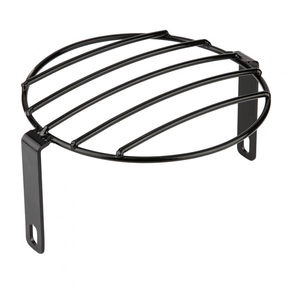 M Buder 7 Inch Retro Metal Motorcycle Grill Side Mount Headlight Cover, Custom GN125 Hand-Welded Grid Mesh Protector, Black Iron Front Lamp Guard (7 inches / 17.78 cm)