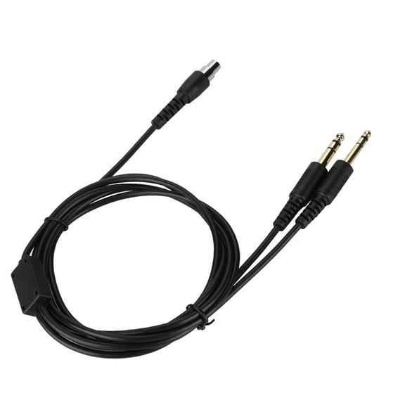 M Buder 78.74 inches / 200 cm Aviation Headset Plug Replacement Cable Adapter for Pilot DIY with Cable Switch, Corrosion Resistant, Thick Line, Plug and Play Design for Aviation Communication Needs