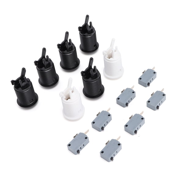 M Buder 7PCS Arcade Button 30mm / 1.18 inches Happ Standard Button with 20cm / 7.87 inches Cables for Arcade1up Game Console[cite: 1]