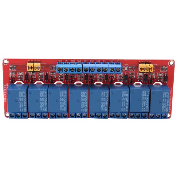 M Buder 8 Channel Optocoupler Relay Module Board High & Low Level Trigger 5V AC 250V 10A DC 30V 10A Fault-Tolerant Design for Electrical Systems and Industrial Control Applications