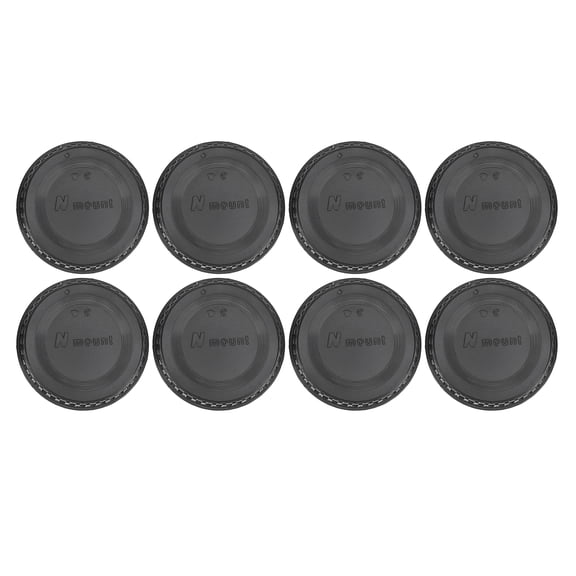 M Buder 8-Piece Black Rear Lens Cap for Nikon F Mount Camera Lens, Lightweight Plastic Replacement Dust Cover Protector, 4.72 inches / 12 cm