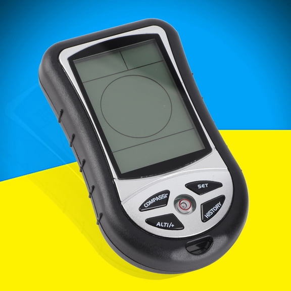 M Buder 8-in-1 Digital Altimeter Barometer Compass Thermometer Weather Forecast Electronic Navigation Device with Detachable String for Outdoor Hiking Mountaineering Climbing (3.54 inches / 9 cm)