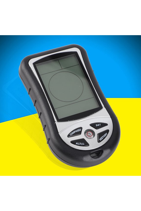 8-in-1 Digital Altimeter Barometer Compass Thermometer Weather Forecast Electronic Navigation Device with Detachable String for Outdoor Hiking Mountaineering Climbing (3.54 inches / 9 cm)