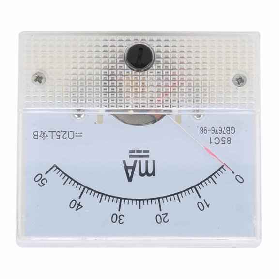 M Buder 85C1-A DC 0~50MA Pointer Ammeter Analog Panel Meter, High Accuracy Current Measuring Instrument for Test Bench (2.5 inches / 63.5 mm)