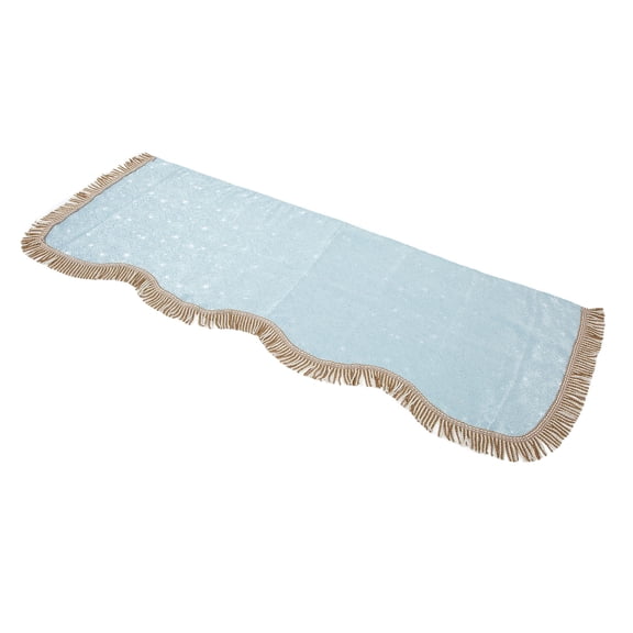 M Buder 88 Key Piano Dust Proof Cloth Golden Velvet Keyboard Protective Cover with Elegant Tassel Decoration, Soft Keyboard Protector for Upright and Electric Pianos, Blue
