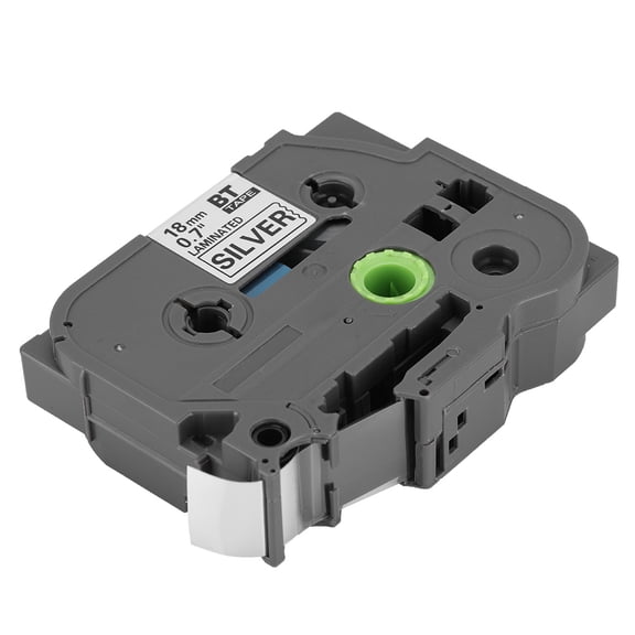 M Buder 8m Black on Matt Silver P Touch Compatible for Brother Label Maker Tape 18mm / 0.7 inches