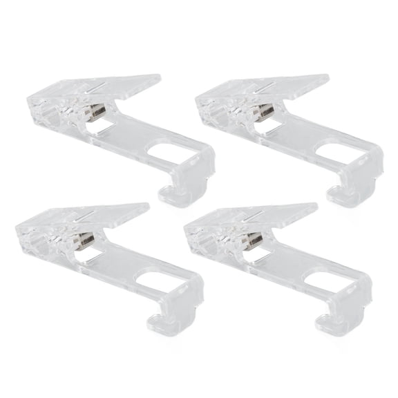 M Buder 8pcs Multifunctional Clear Plastic Clothespins Windproof Clips for Laundry Socks Hats (6.69 inches / 17 cm)