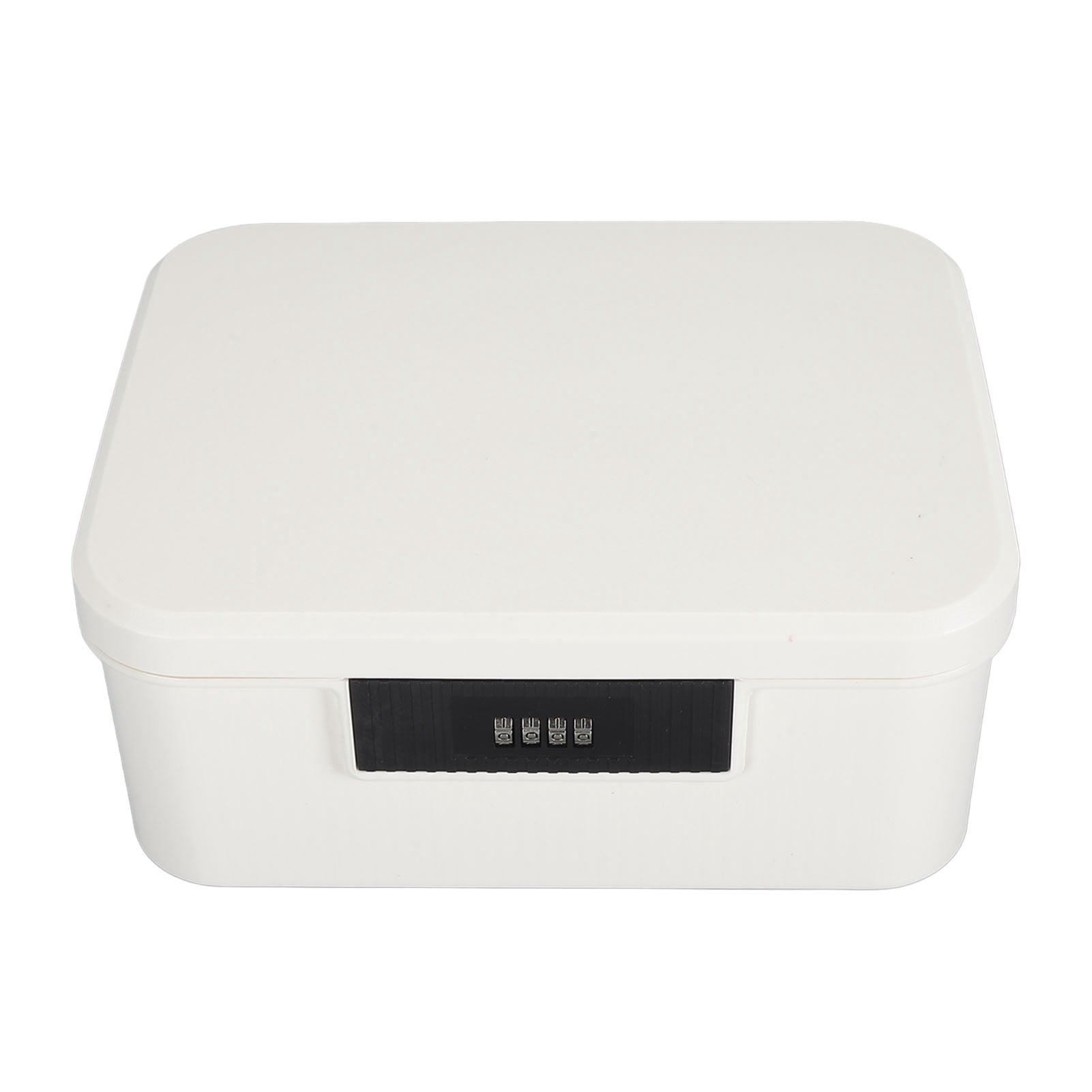 M Buder 9L Capacity Lockable Storage Trunk with Combination Lock, Double Layer Password File Document Organizer Locking Box for Home Office, White - 10.3 inches / 26.2 cm