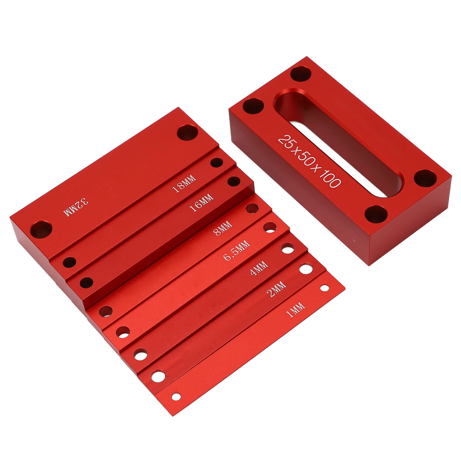 M Buder 9PCS Height Gauge Blocks Aluminum Alloy Woodworking Setup Bars for Milling Machine Table Saw Router Accessories (3.9 inches / 10 cm Length)