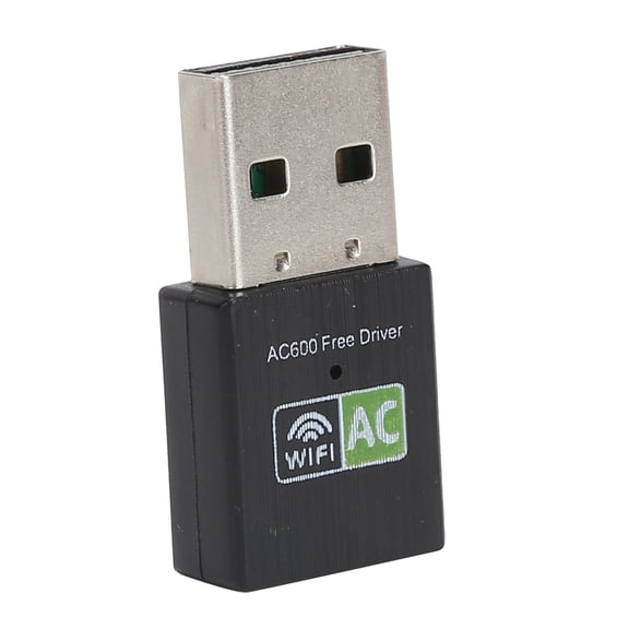 M Buder AC600 Dual Band USB Wi-Fi Adapter 2.4GHz/5GHz Wireless Network Card 600Mbps Black Ethernet Receiver for PC Windows Laptop Desktop (5.91 inches / 15 cm) Network Adapter