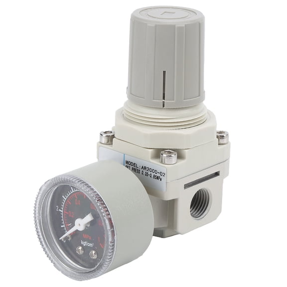M Buder AR2000 Air Source Filter Processor and Pressure Regulating Valve with Barometer Gauge, Industrial Pneumatic SMC Type Regulator (5.91 inches / 15 cm)