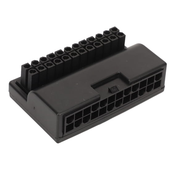 M Buder ATX 24Pin Male to Female 90 Degree Right Angle Power Adapter Board for Desktop PC Motherboard Power Supply, Black (2.36 inches / 6 cm)