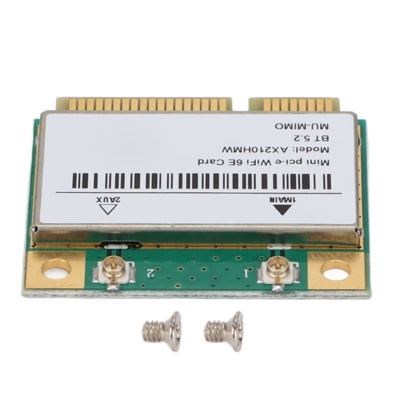 M Buder AX210HMW Mini PCIE Wireless Network Card 2.4GHz 5GHz 6GHz High Efficiency Transmission Network Adapter Computer Accessories for PC Gaming and Streaming 802.11 A/B/G/N/AC/AX BT 5.2 MU-MIMO