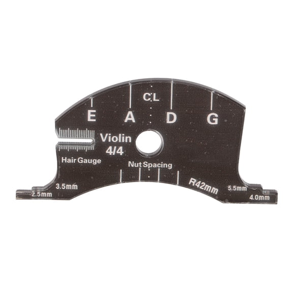 M Buder Accurate Violin Bridge Reference Tool Acrylic Mold Fingerboard Making Template Measure Instrument Replacement Parts for 4/4 Sizes 8x4x1 cm / 3.1x1.5x0.39 inches