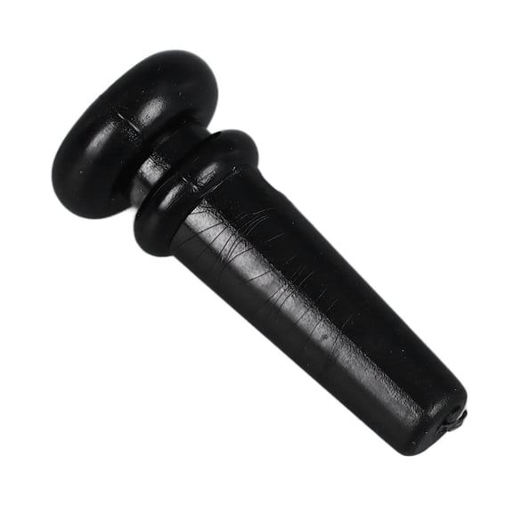 M Buder Acoustic Guitar Tailnail Peg Replacement Synthetic Plastic Bass String End Pin Button for Strap Fixing Black (3.94 inches / 10 cm)