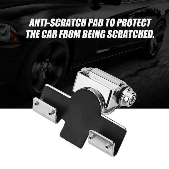 M Buder Adjustable Angle Stainless Steel Hatchback Door Mount Antenna Bracket for Car Mobile Radio with Anti-Scratch Pad, 360 Degree Rotation Base, and Disassembly Tools for Universal Vehicle Fitment