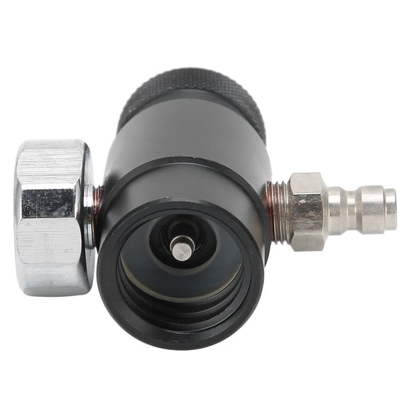M Buder Adjustable CO2 Refilling Adapter Valve Connector Kit with 8mm Male Head ASA 3000psi Pressure Gauge Black for Home Soda Maker Accessories (4.72 inches / 12 cm)