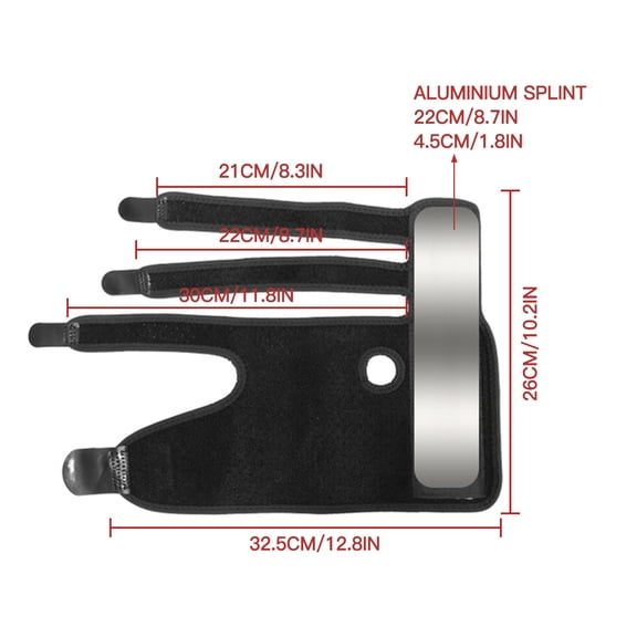M Buder Adjustable Finger Guards with Removable Splint Support Brace, Two or Three Fingers Stabilizer Hand Brace for Home Work Sleep Pain Relief, Black, Left Hand (10.6 inches / 27 cm)